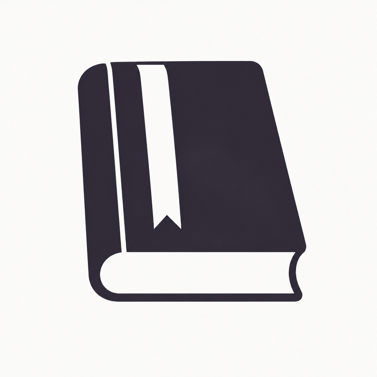 Book with a ribbon bookmark, recreated for the case