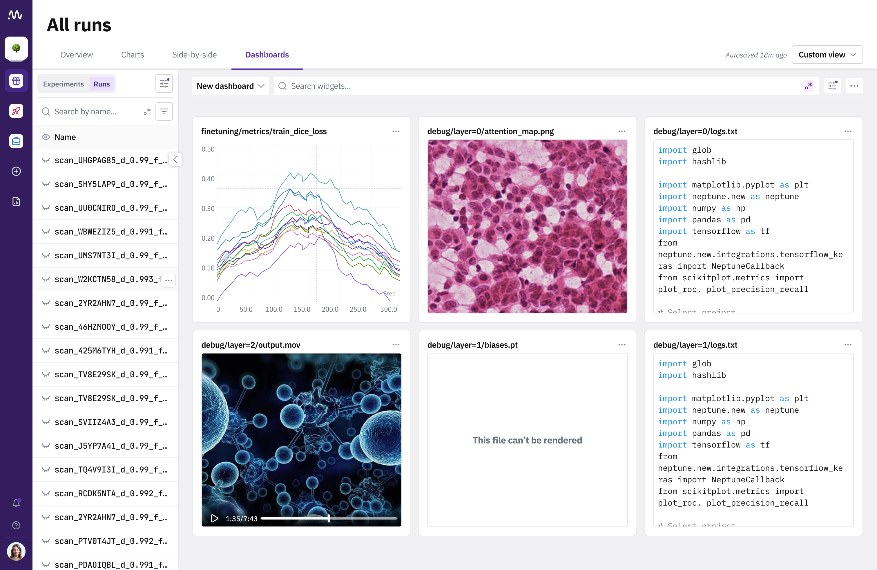 Existing Neptune Charts page